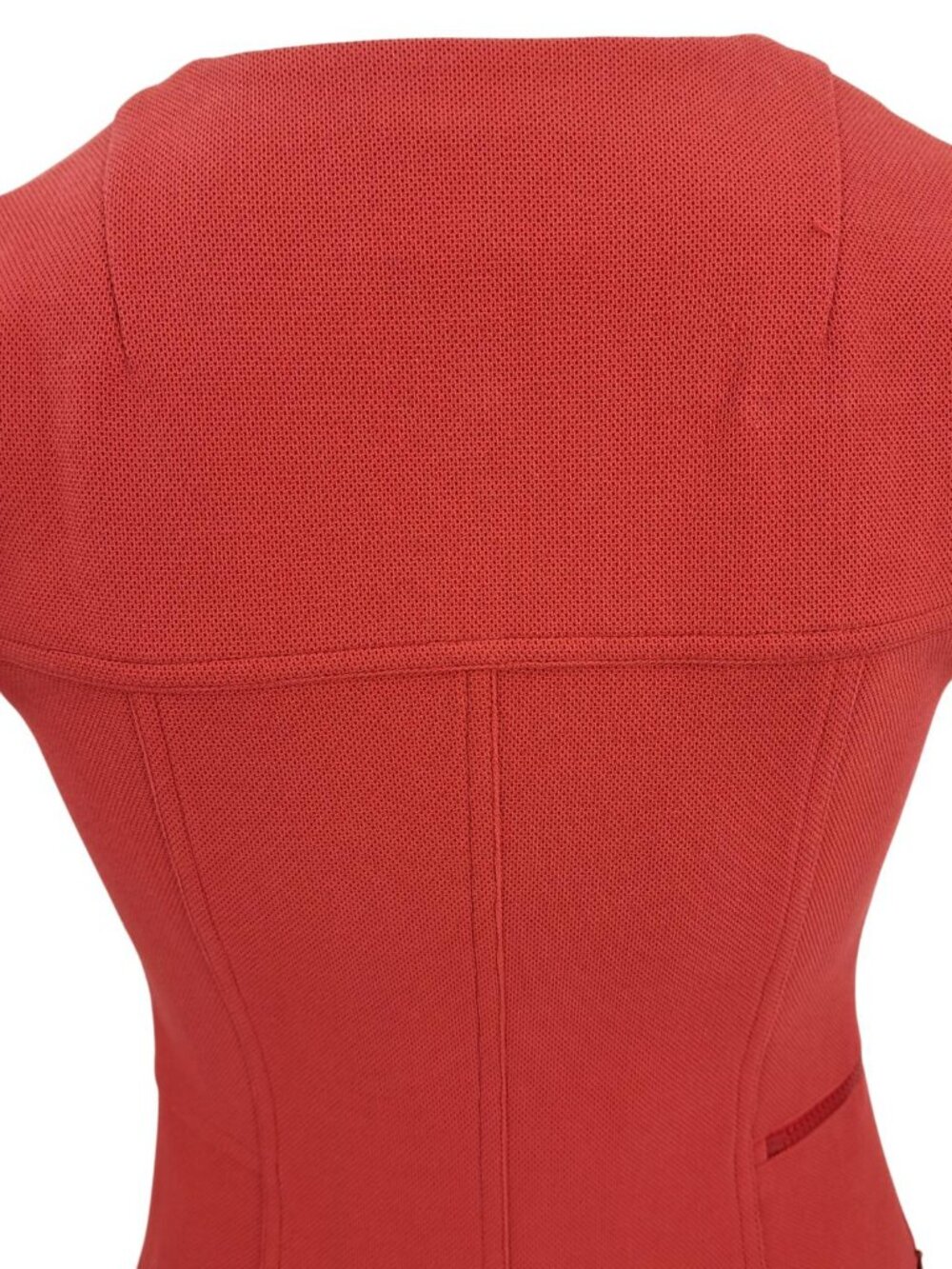 Akris Punto Red Ponte Knit Sleeveless Fit & Flare Dress Size 2 Career Snap - Picture 4 of 12